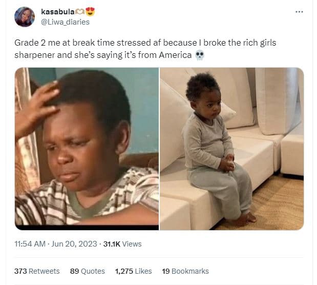 Kasabula liwa_diaries grade 2 me at break time stressed af because broke the ric