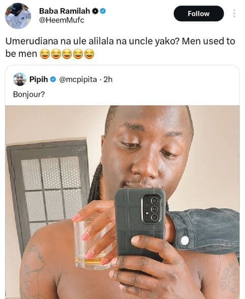 Baba ramilah heemmufc follow umerudiana na ule alilala na uncle yako? men used t