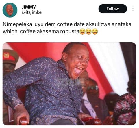 Jimmy itsjimke follow nimepeleka uyu dem coffee date akaulizwa anataka which cof