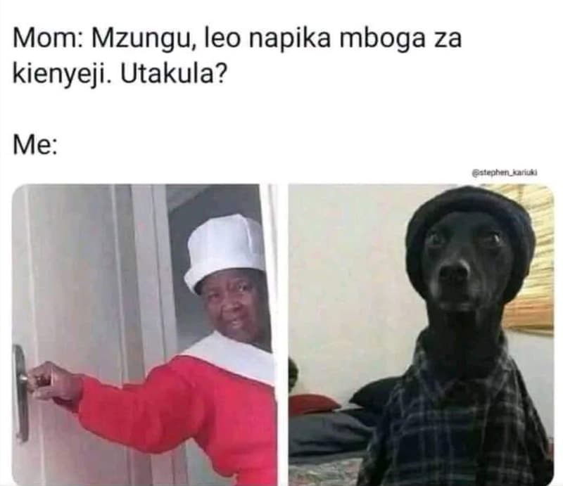 Mom mzungu, leo napika mboga za kienyeji. utakula? me cateohen_laniun