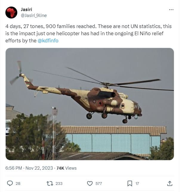 Jasiri jasiri_9line 4 days 27 tones 900 families reached. these are not un stati