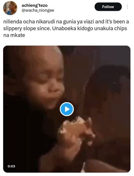 Achieng'tezo wacha niongee follow nilienda ocha nikarudi na gunia ya viazi andit