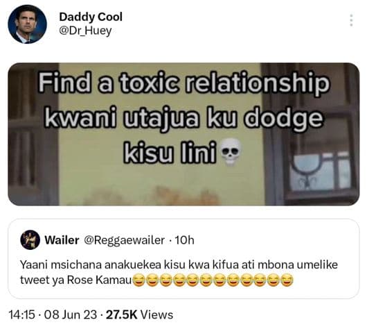 Daddy cool dr_huey find atoxic relationship kwani utajua ku dodge kisu lini wail