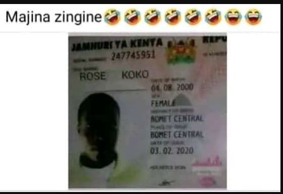 Majina zingine wvuei yakinta rose koko feal ront cerika boret ghiral