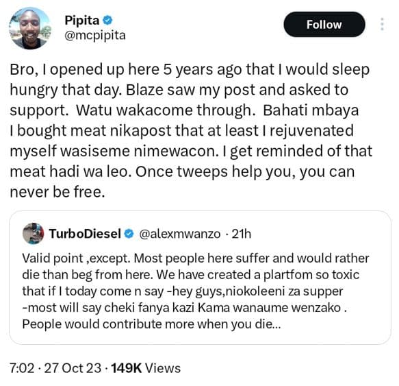 Pipita mcpipita follow bro, opened up here 5 years ago that would sleep hungry t