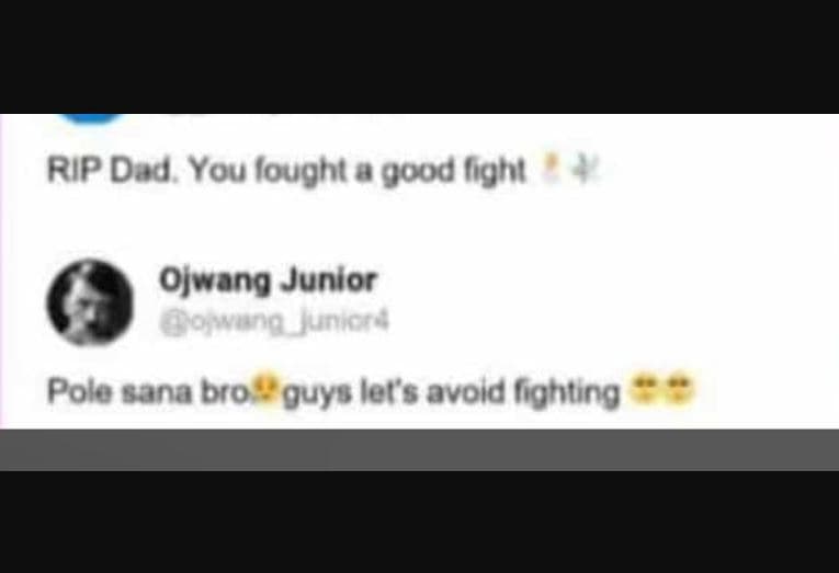 Rip dad you lought 0 pood hght ojwang junior 6ownna_jnio polo sana bro quys lers