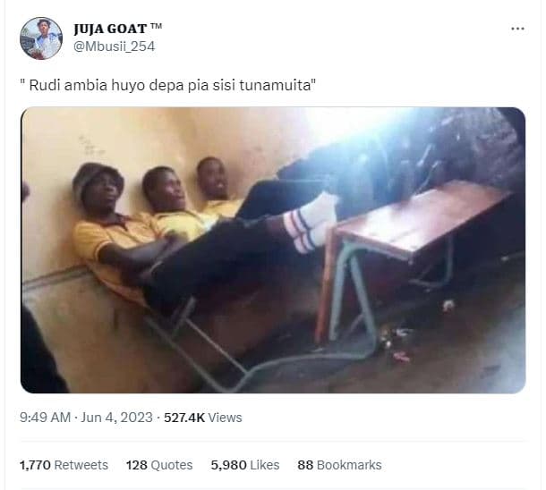 Juja goat mbusii_254 rudi ambia huyo depa pia sisi tunamuita 9.49 am jun 4, 527.