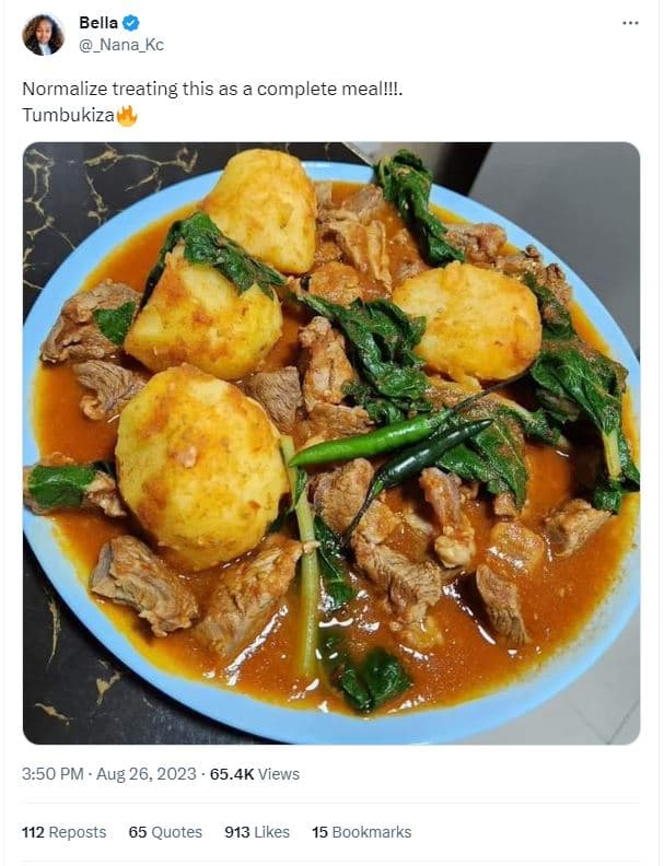 Bella _nana_kc normalize treating this as a complete meallll. tumbukiza 3.50 pm