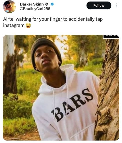 Darker skinn 0 bradleycarl256 follow airtel waiting for your finger to accidenta