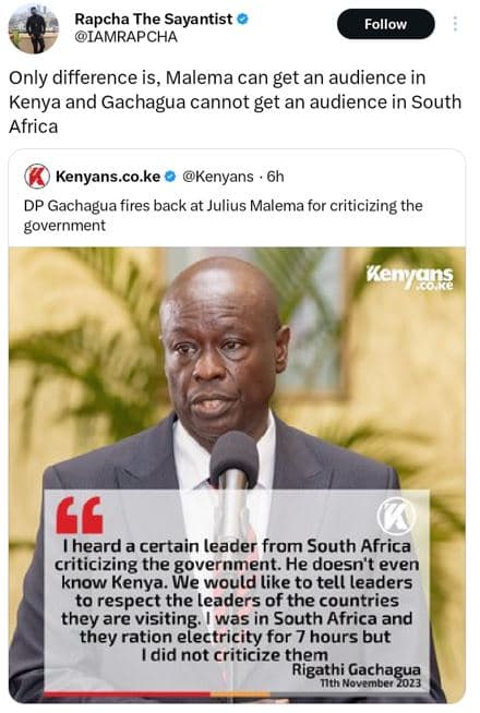 Rapcha the sayantist iamrapcha follow only difference is, malema can get an audi