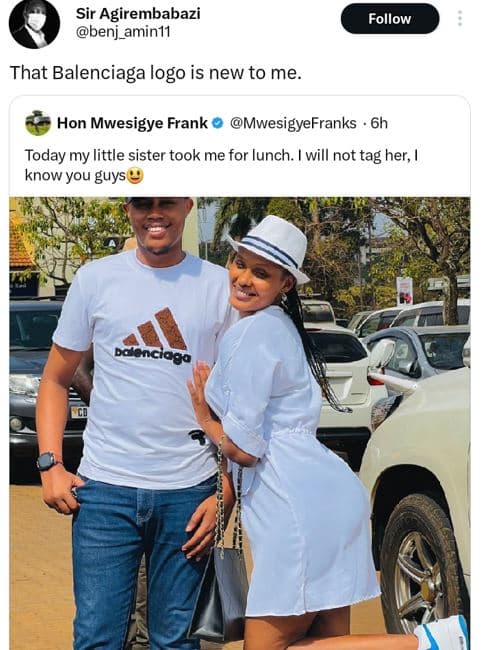 Sir agirembabazi benj_amin11 follow that balenciaga logo is new to me hon mwesig