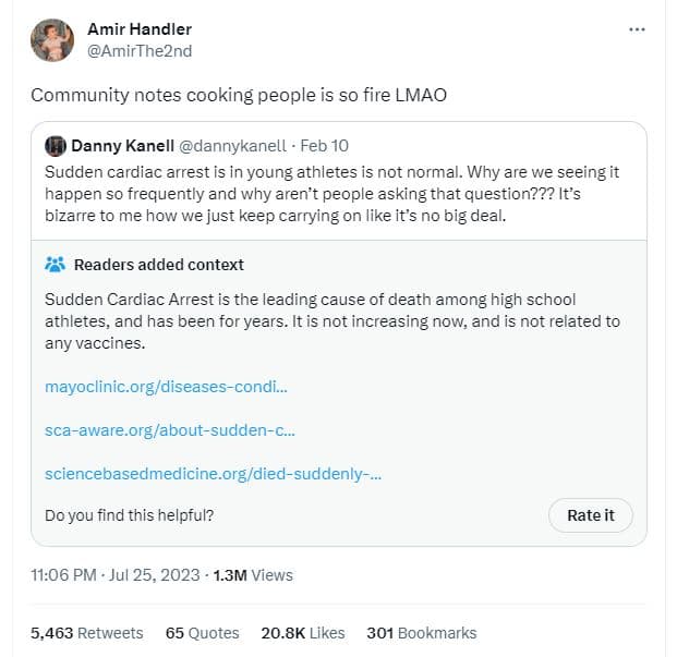 Amir handler amirthe2nd community notes cooking people is so fire lmao danny kan