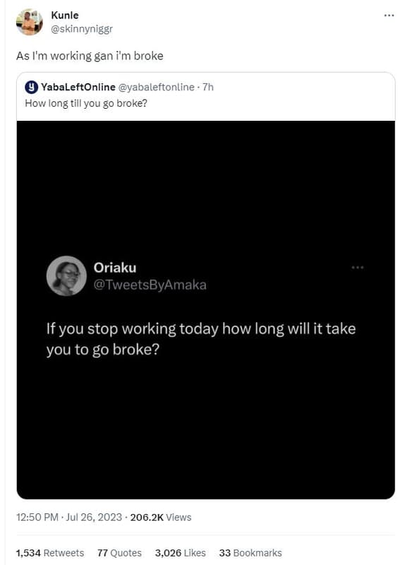 Kunle skinnyniggr as im working gan i'm broke yabaleftonline yabaleftonline 7h h