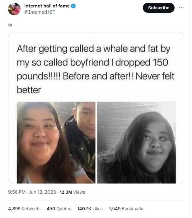 Internet hall of fame internethof subscribe after getting called a whale and fat