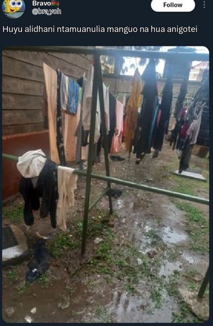 Bravo aayoh follow huyu alidhani ntamuanulia manguo na hua anigotei