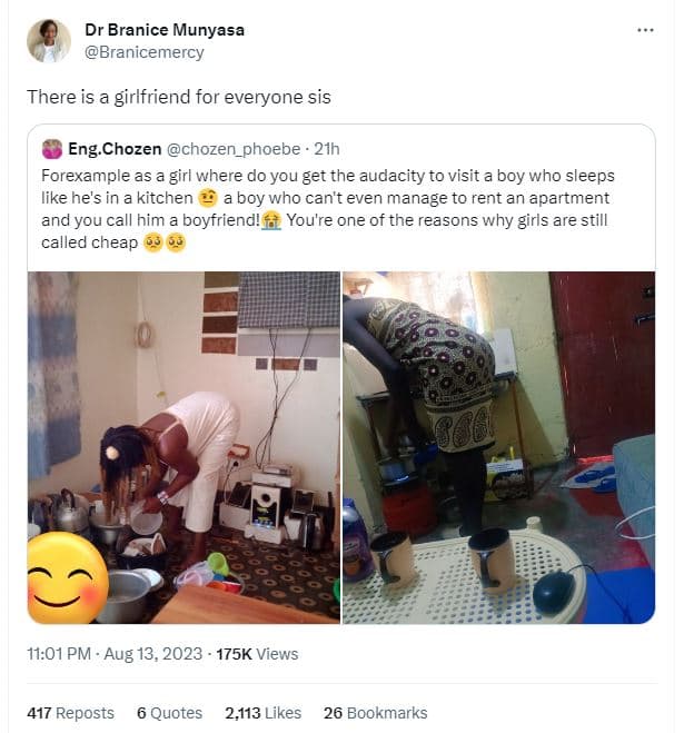 Dr branice munyasa branicemercy there is a girlfriend for everyone sis eng choze