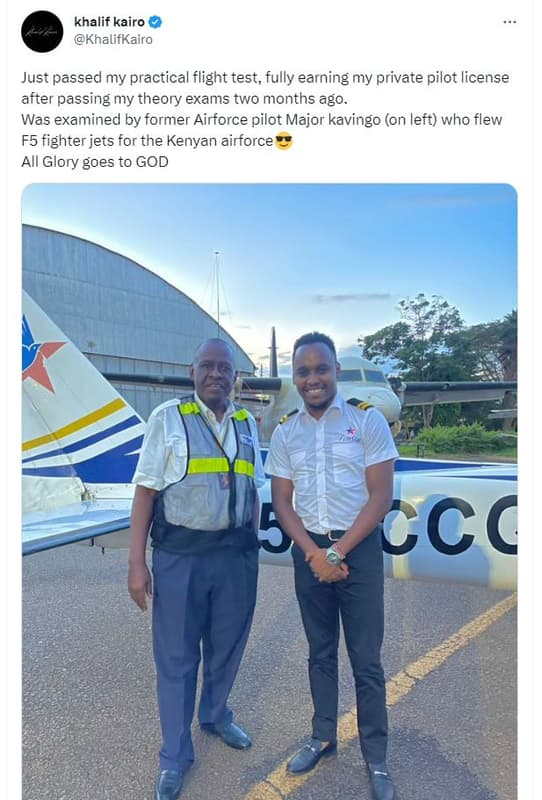 Khalif kairo khalifkairo just passed my practical flight test, fully earning my