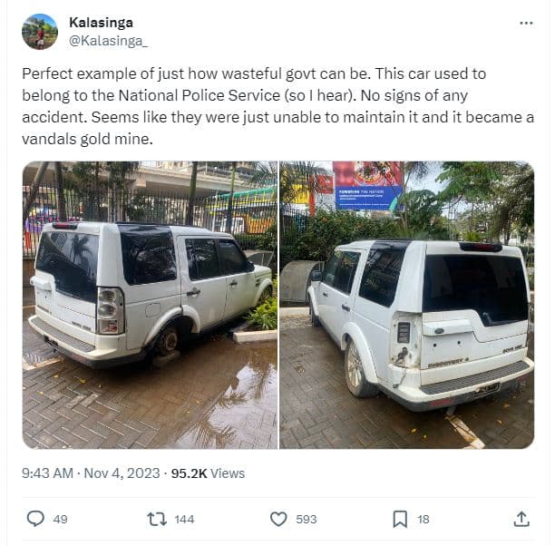 Kalasinga kalasinga _ perfect example of just how wasteful govt can be. this car