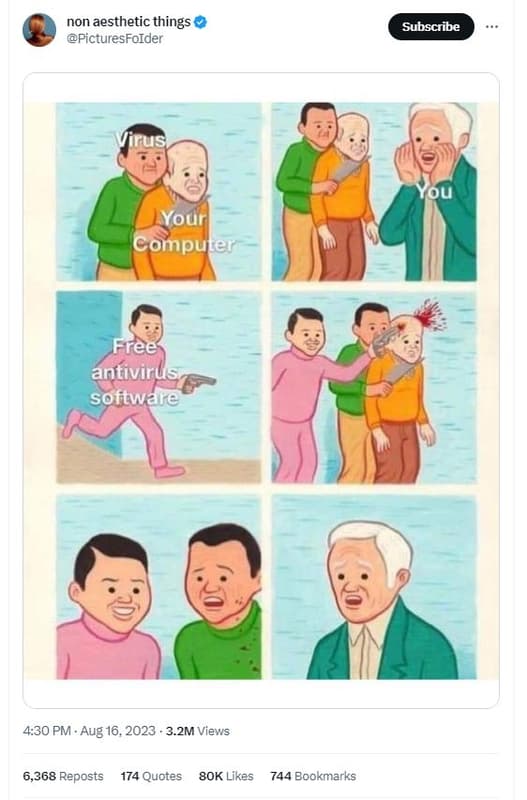 Non aesthetic things picturesfoider subscribe irus you your computer stee antivi