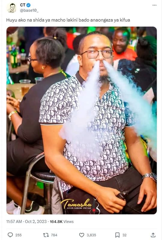 Ct baselo huyu ako na shida ya macho lakini bado anaongeza ya kifua tosee mui 5r