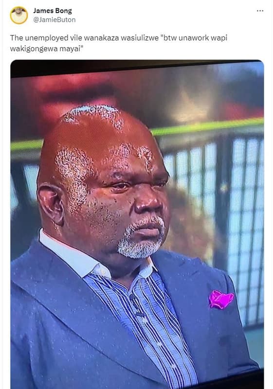 James bong jamiebuton the unemployed vile wanakaza wasiulizwe btw unawork wapi w