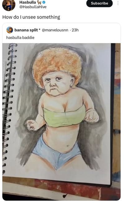 Hasbulla hasbullahive subscrlbe how do unsee something banana split marvelousnn