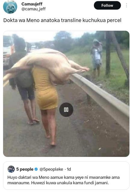 Camaujeff camau_jeff follow dokta wa meno anatoka transline kuchukua percel 5 pe