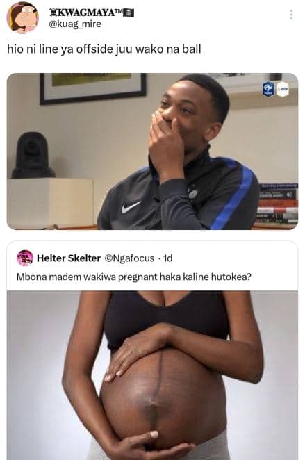 Ekwagmayawe kuag_mire hio ni line ya offside juu wako na ball helter skelter nga