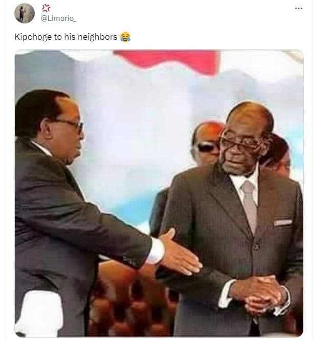 Limorio kipchoge to his neighbors