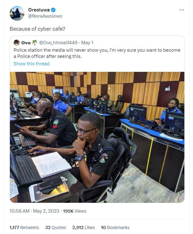 Oreoluwa noraawolowo because of cyber cafe? dvo ovo_himself449 may police statio
