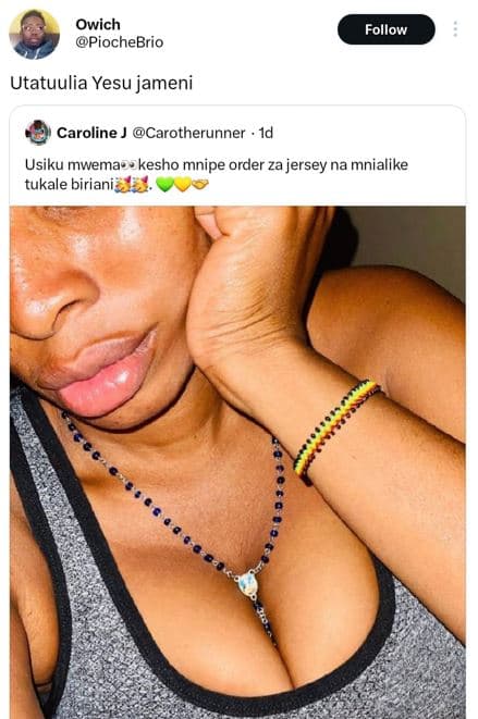 Owich piochebrio follow utatuulia yesu jameni caroline carotherunner usiku mwema
