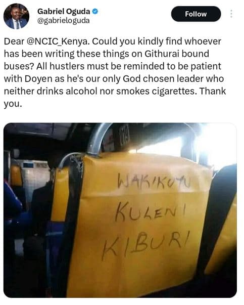 Gabriel oguda gabrieloguda follow dear ncic_kenya. could you kindly find whoever