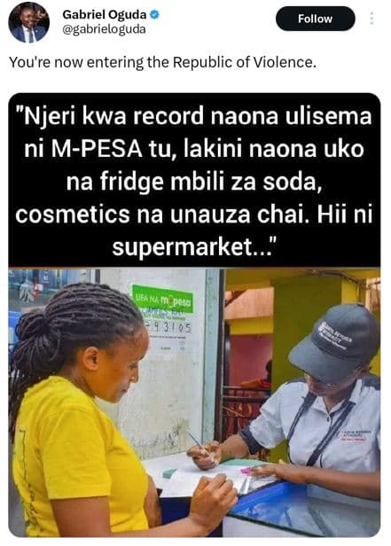 Gabriel oguda gabrieloguda follow you're now entering the republic of violence '