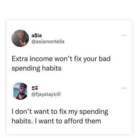 Asia asiamontella extra income won't fix your bad spending habits fjaystaytrill