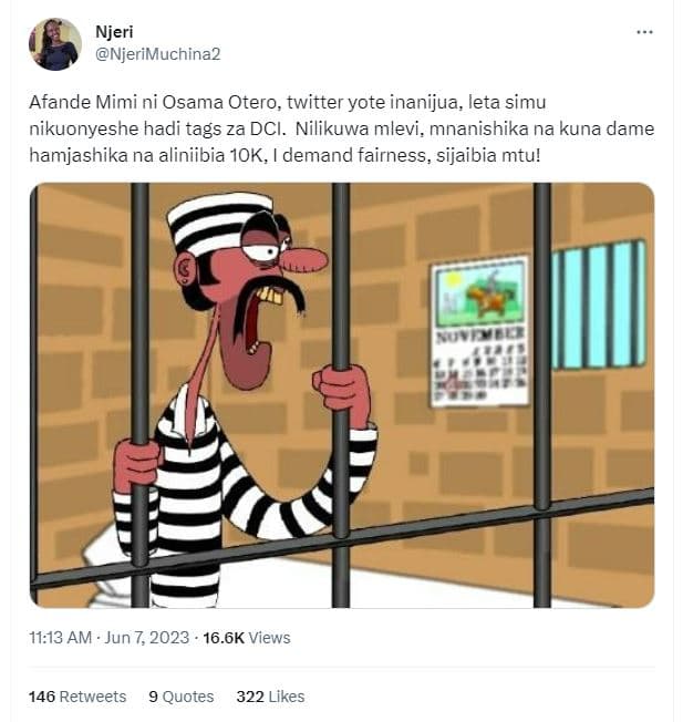 Njeri njerimuchina2 afande mimi ni osama otero twitter yote inanijua, leta simu