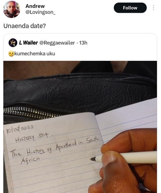 Andrew lovingson_ follow unaenda date? lwailer reggaewailer 13h kumechemka uku j