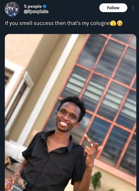 5 people speopleke follow if you smell success then that's my colognes