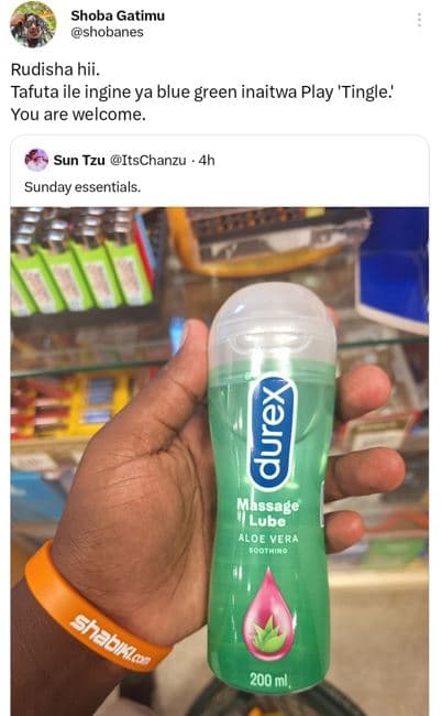 Shoba gatimu shobanes rudisha hii. tafuta ile ingine ya blue green inaitwa play7