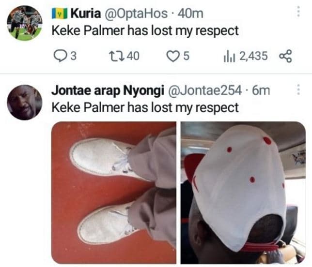 Kuria optahos 4om keke palmer has lost my respect 3 05 ılu 2,435 98 jontae arap