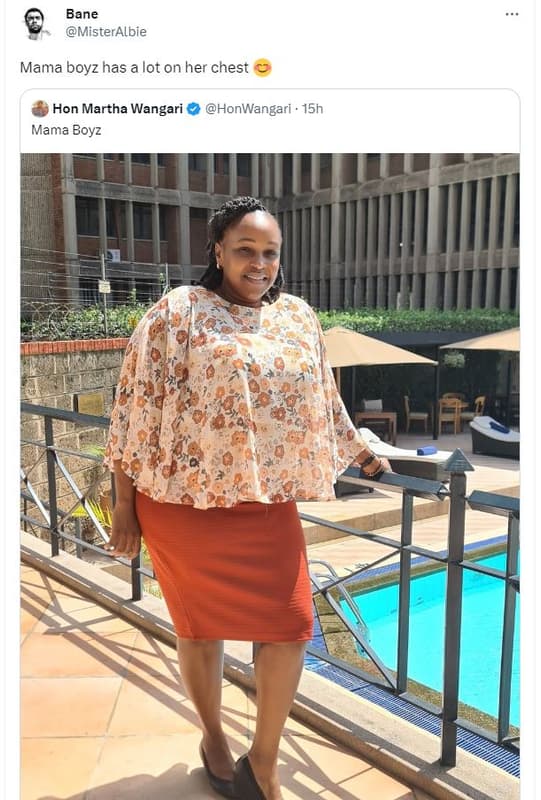 Bane misteralbie mama boyz has a lot on her chest hon martha wangari honwangari