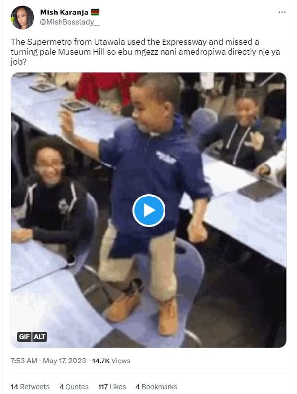 Mish karanja mishbosslady the supermetro from utawala used the expressway and mi