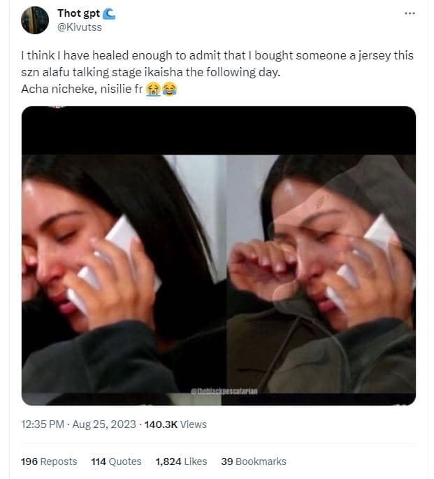 Thot gpt kivutss think have healed enough to admit that bought someone a jersey