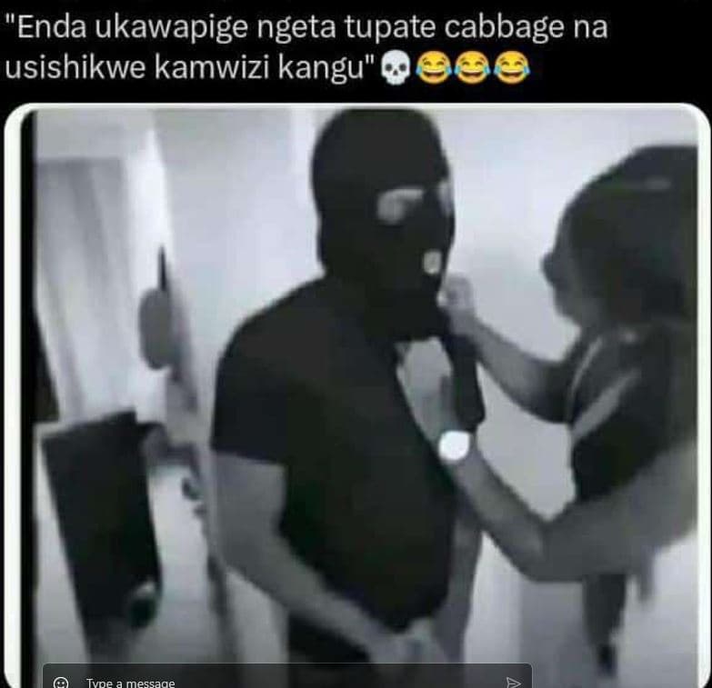 Enda ukawapige ngeta tupate cabbage na usishikwe kamwizi kangu tvoe message