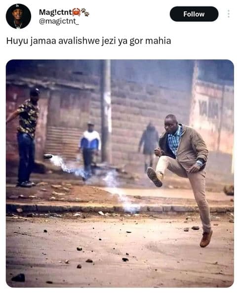 Mag ctnt magictnt_ follow huyu jamaa avalishwe jezi ya gor mahia