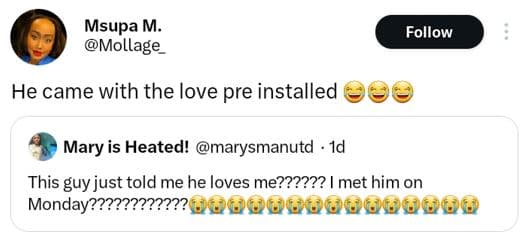 Msupa m mollage follow he came with the love pre installed mary is heated! marys