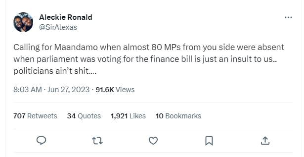 Aleckie ronald siralexas calling for maandamo when almost 80 mps from you side w