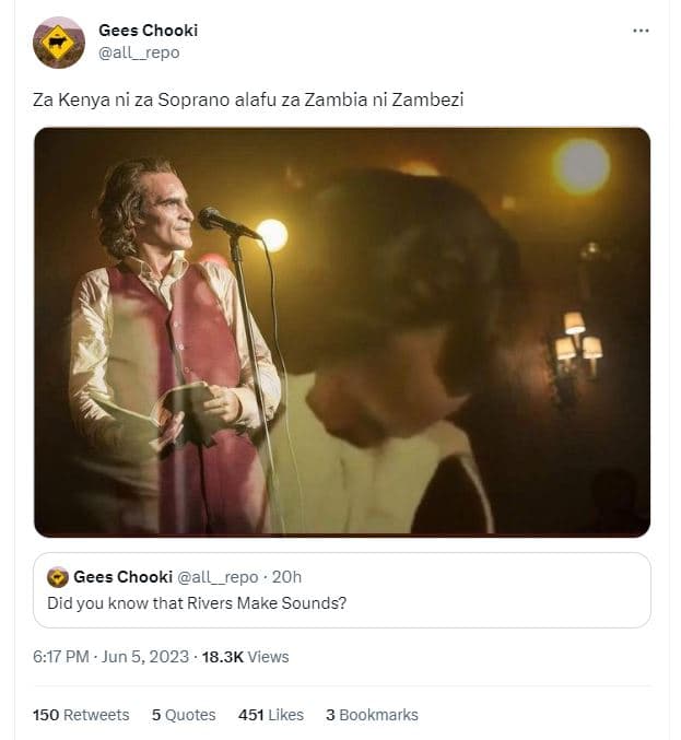 Gees chooki all__repo za kenya ni za soprano alafu za zambia ni zambezi gees cho