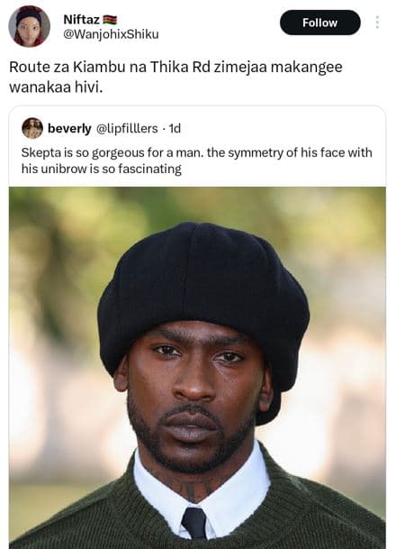 Niftaz wanjohixshiku follow route za kiambu na thika rd zimejaa makangee wanakaa