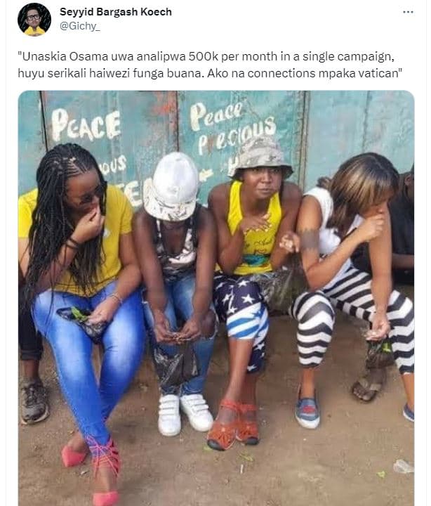 Seyyid bargash koech gichy_ unaskia osama uwa analipwa 5ook per month in a singl