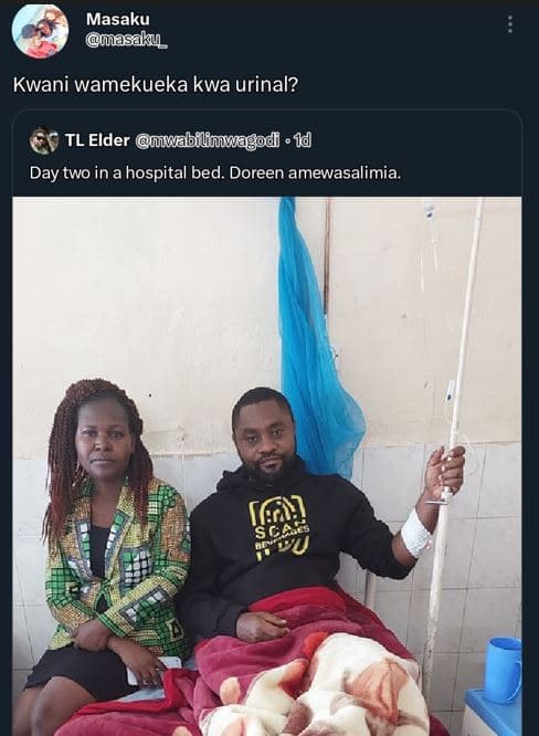 Masaku asaky kwani wamekueka kwa urinal? tl elder mwbñlfmwlgodi 1d day two in a